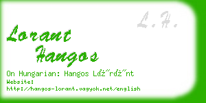 lorant hangos business card